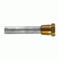 Pencil anode Westerbeke Complete with brass plug - ZINC + BRASS - 9.50mm-3/8" - Original Code: 260085-S, 267928, 11885 - TEC-E0 - Tecnoseal 